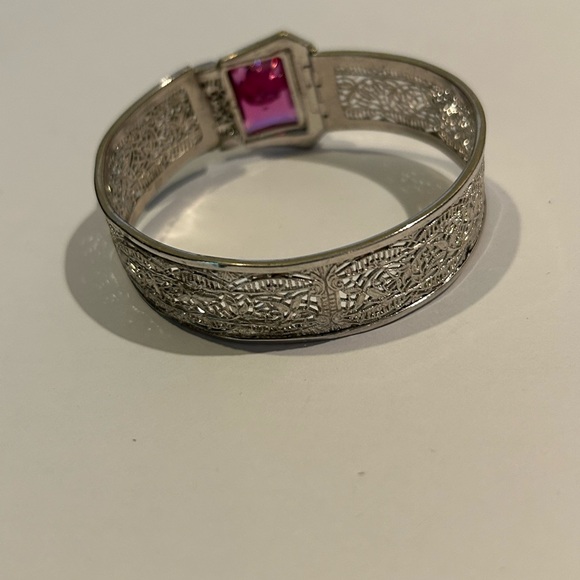 Rare Art Deco Sterling Silver Bracelet - Picture 4 of 5